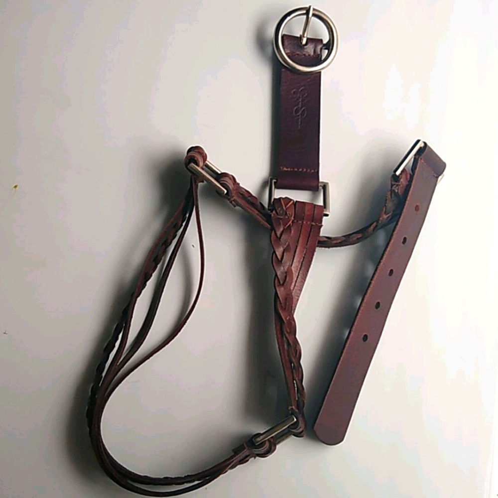 Jessica Simpson Brown Leather Belt Size Large